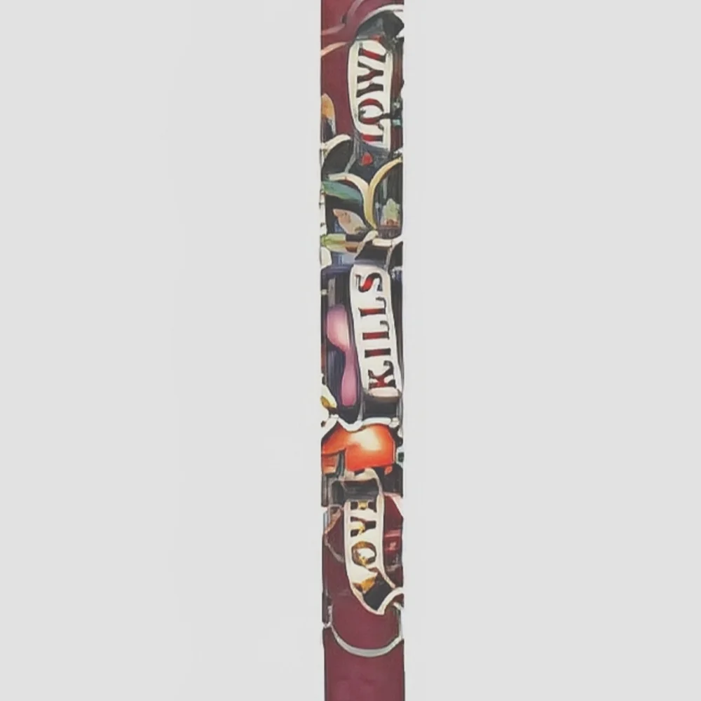 Ed Hardy EH3298 Love Kills Slowly -Kids Brown Gold Leather Belt XL Waist 28